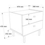 Hanah Home Luke - LK1-W Mesita de noche Blanca